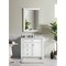 James Martin Vanities Bristol 36in Single Vanity, Bright White w/ 3 CM Arctic Fall Solid Surface Top 157-V36-BW-3AF - alternate 3